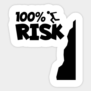 Cliff jumping 100% Risk Sticker